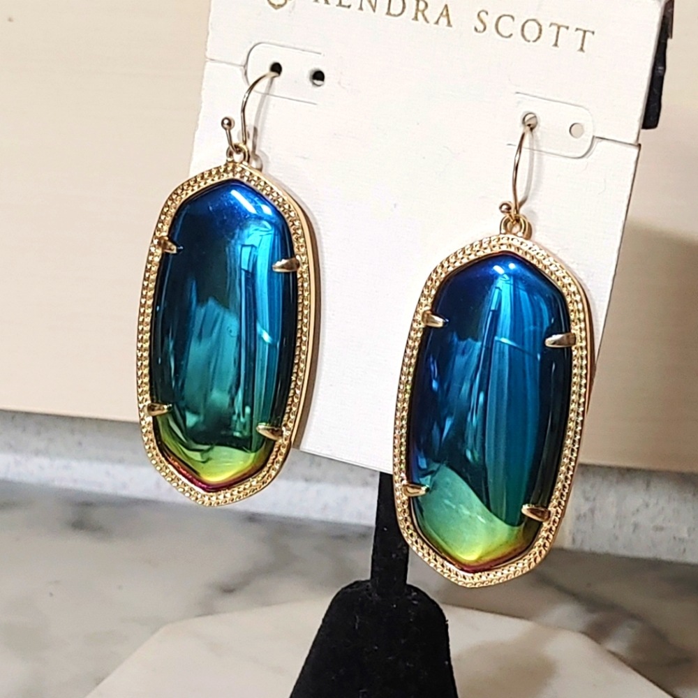 Kendra Scott Black Iridescent Earrings